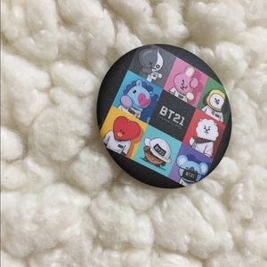 A bts bt21 badge pin